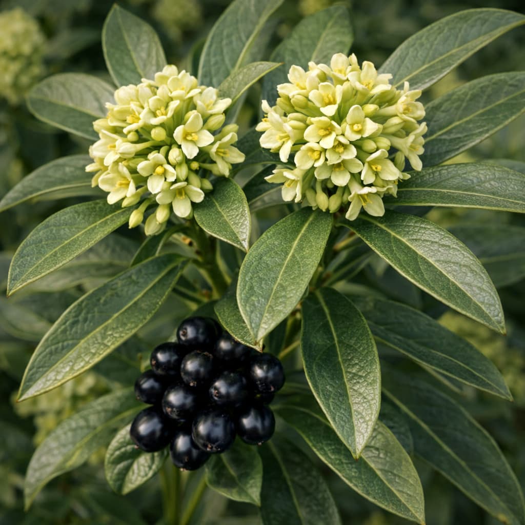 Daphne laureola (Dafne laurella)