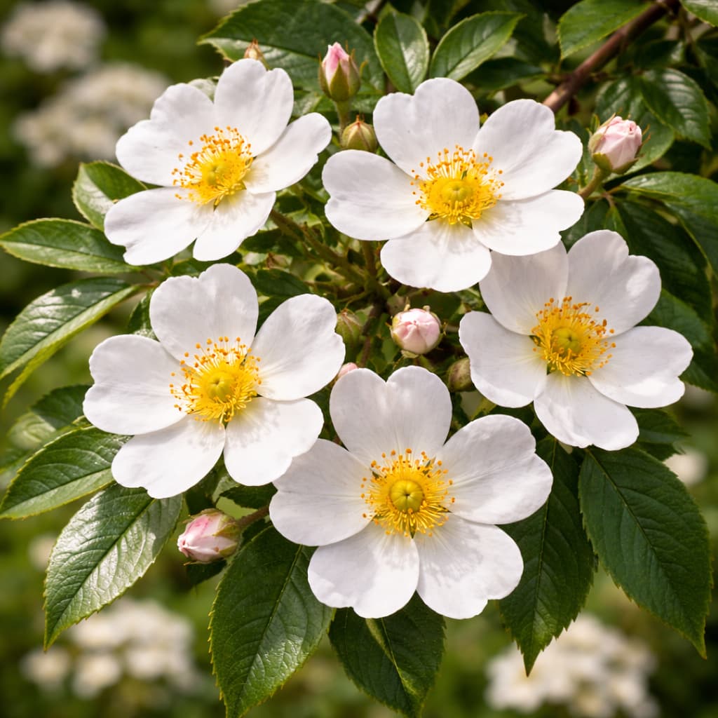 Rosa sempervirens (Rosa sempreverde)